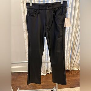 MOTHER- NWT Black Faux leather jeans- 28